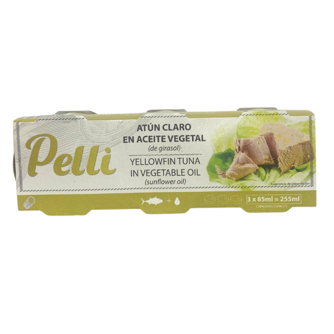 Pack 3 lata Atún Claro Aceite Girasol Pelli