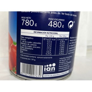 Tomate entero conserva Carretilla 800 gr | Precio Online